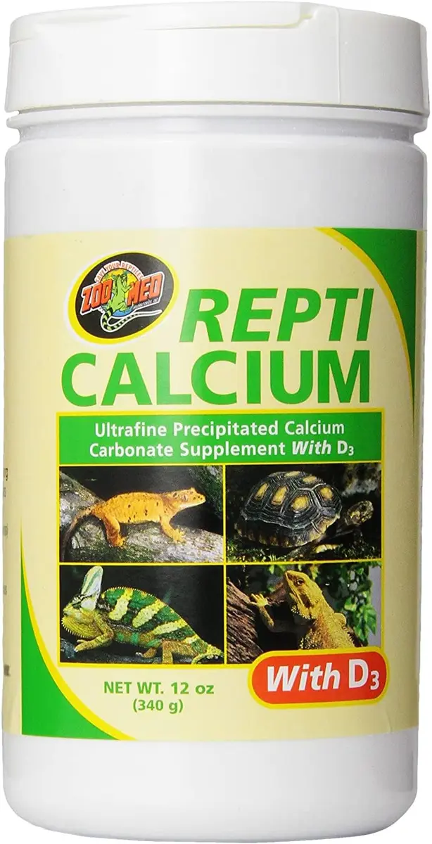 Zoo Med Reptile Calcium with Vitamin D3 Powder 340g (12 oz) | Bio-available Calcium Supplement for Reptiles - main product image