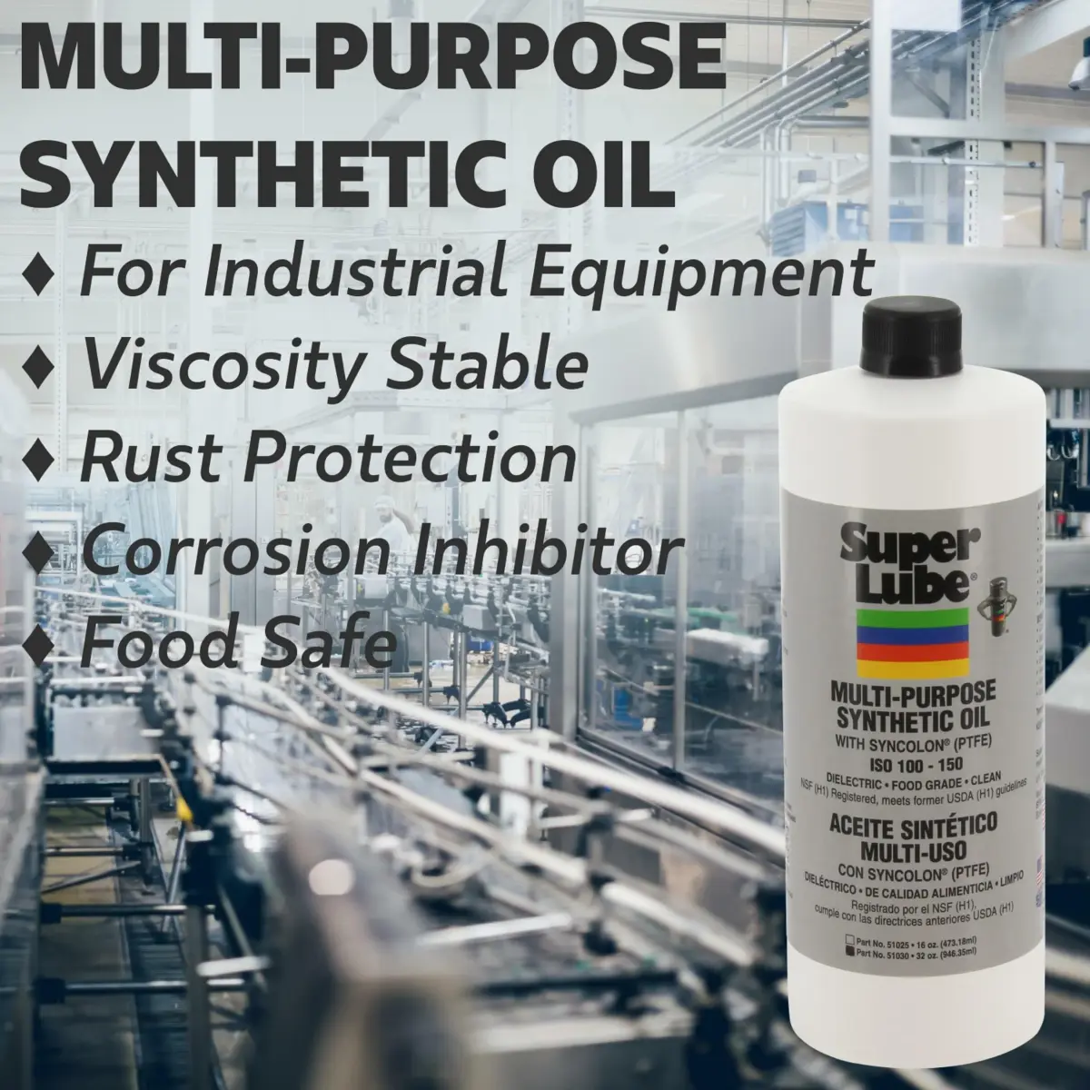 Super Lube 51004 Multi-Purpose Synthetic Oil 118ml (4 fl oz) | Industrial Grade Lubricant for Machines & 3D Printers - view 2