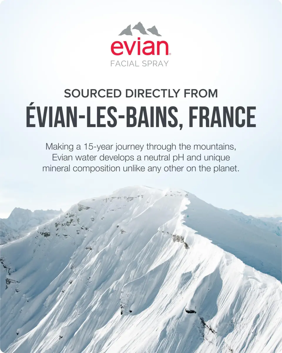 BRUMISATEUR Evian Facial Spray Travel Trio 150ml (5.1 Fl Oz) | Hydrating Mineral Water Mist for Face & Skin - view 8