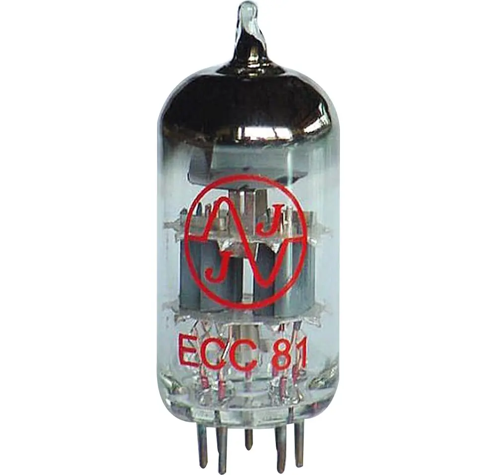 british audio T-12AT7-JJ Amplifier Tube | Low Gain Preamp for Guitar & Bass (2.5in x 1in x 1in) - main product image