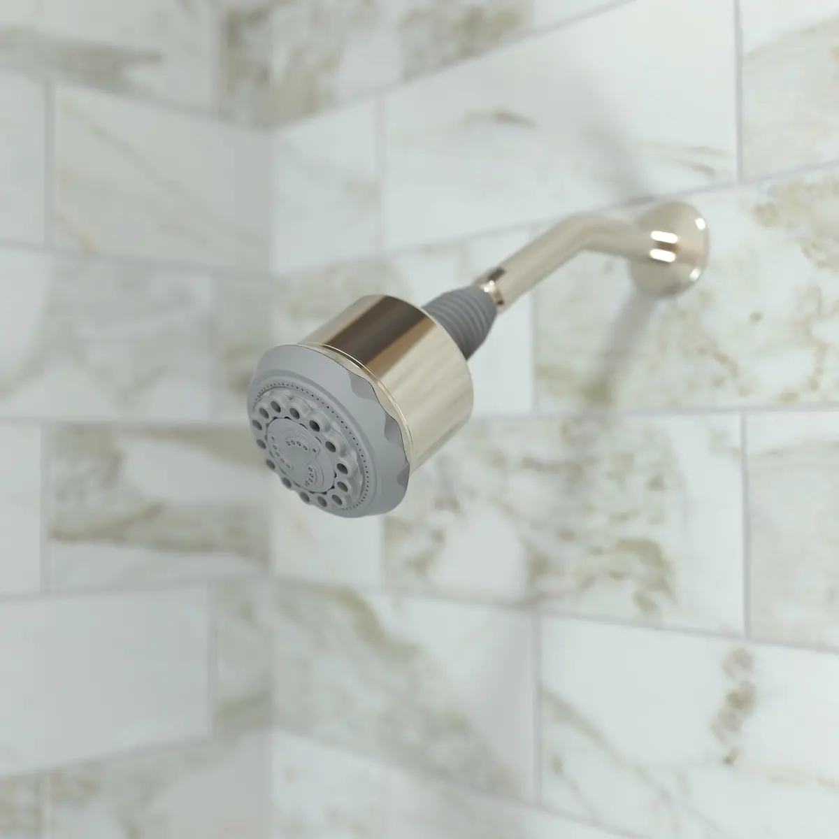 hansgrohe Clubmaster Showerhead 3-Spray 9.5cm (3.75in) | Easy Clean Polished Nickel - view 2