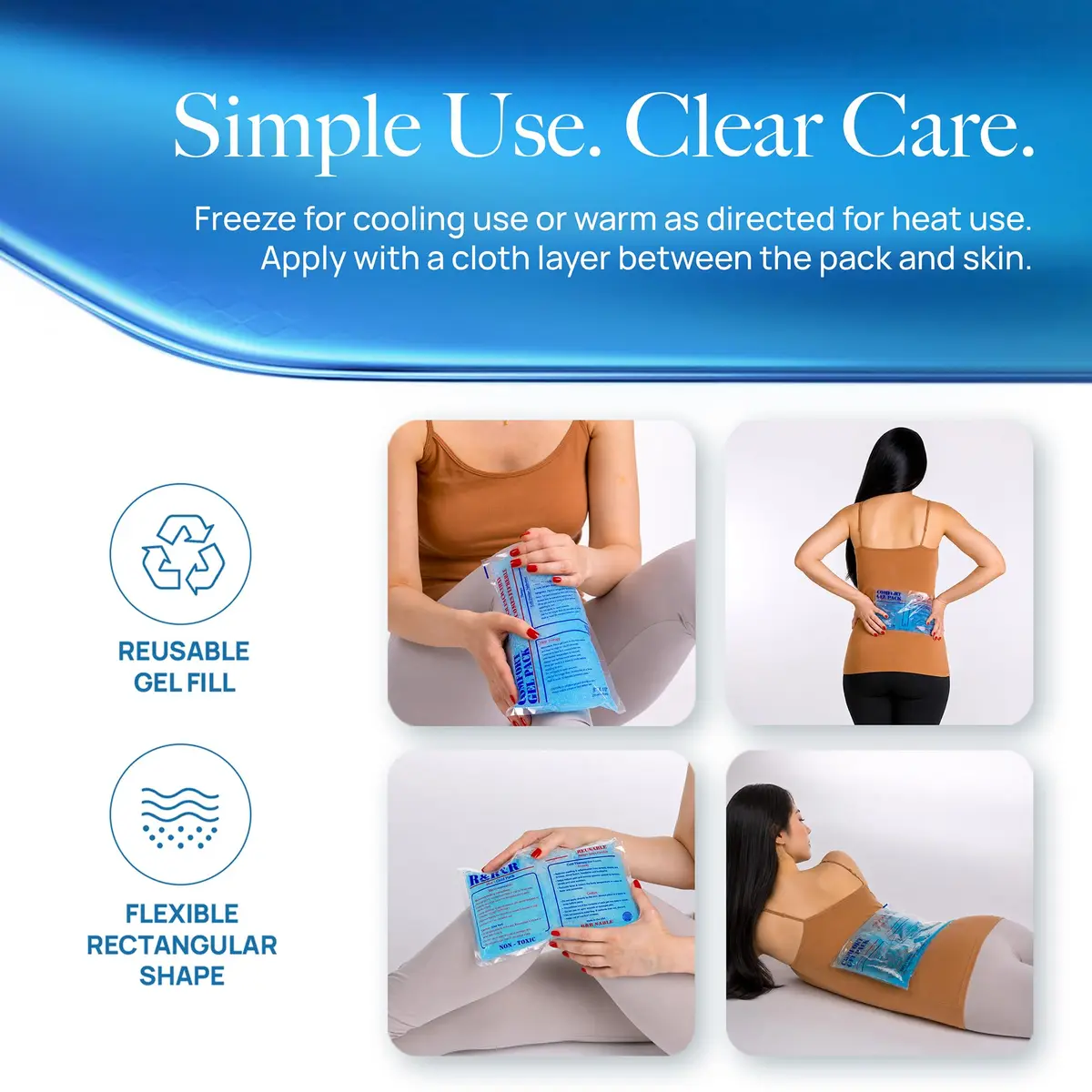 Accurate Manufacturing Blue Gel Pack 9" x 12" | Versatile Hot & Cold Pain Relief (70-120 chars) - view 6