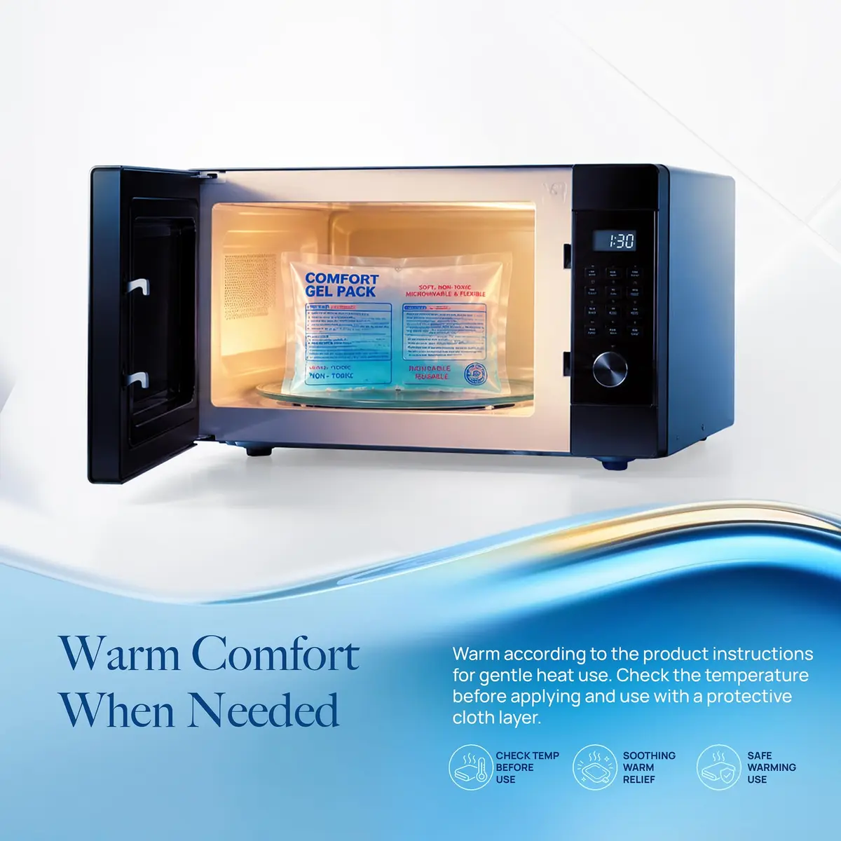 Accurate Manufacturing Blue Gel Pack 9" x 12" | Versatile Hot & Cold Pain Relief (70-120 chars) - view 4