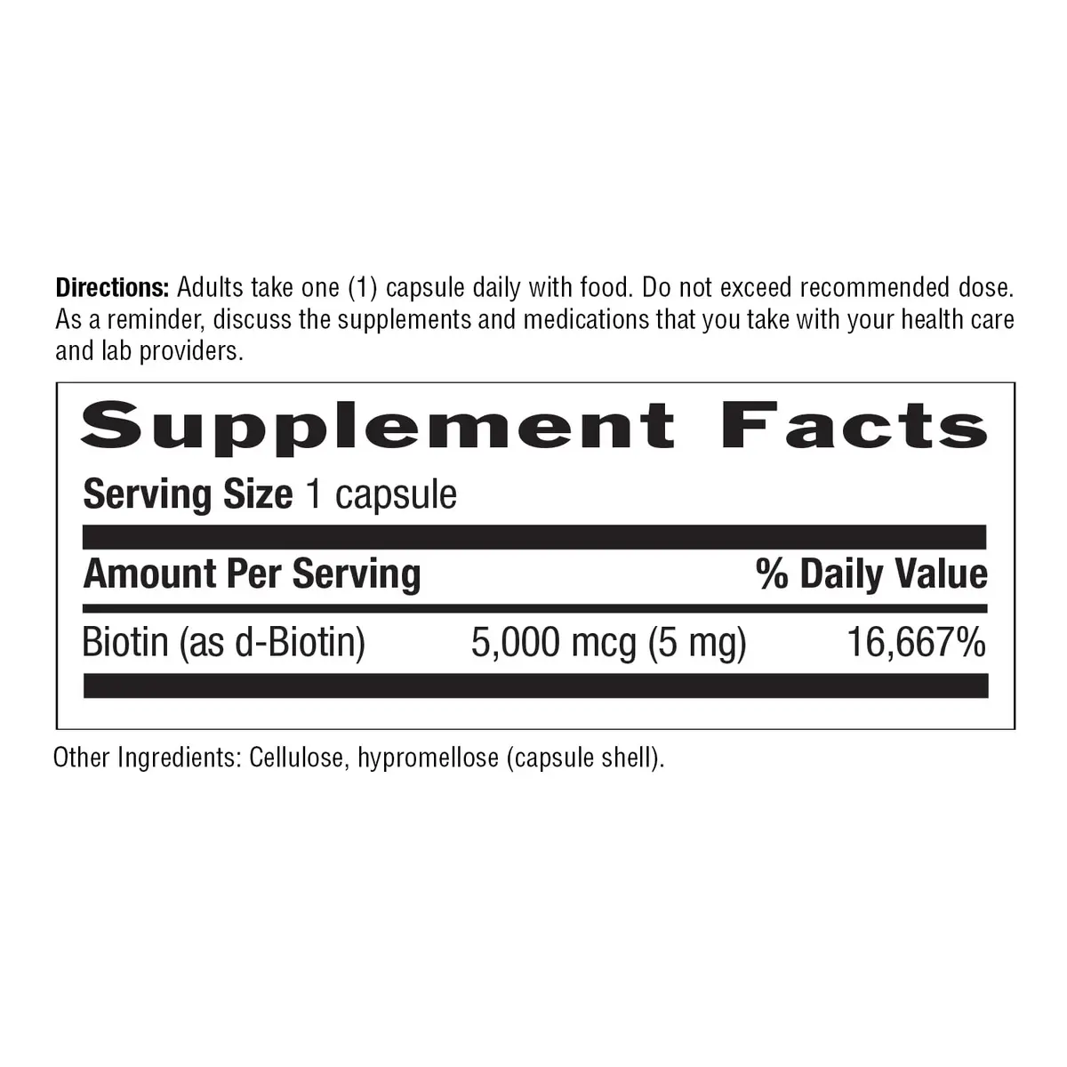 Country Life Biotin 5 mg Vegan Capsules | Supports Hair & Nails, Gluten-Free, Non-GMO - view 6