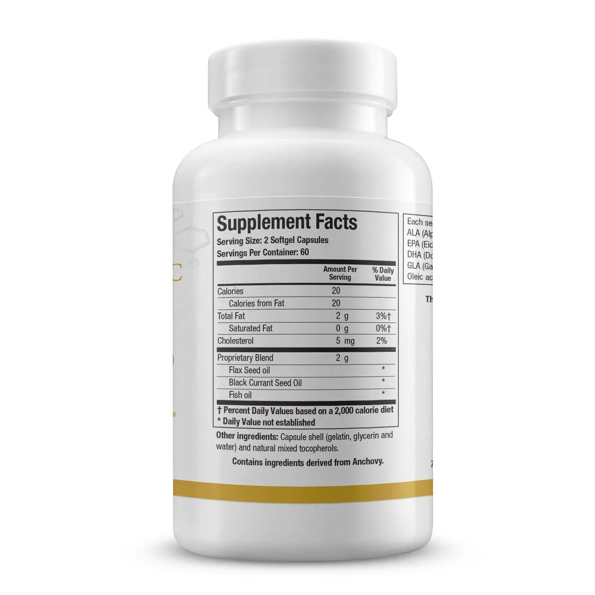 BIOTICS RESEARCH Optimal EFAs-BC, Triple Omega 3 6 9 Fatty Acids 120 Softgels | Heart, Brain & Joint Support - view 3