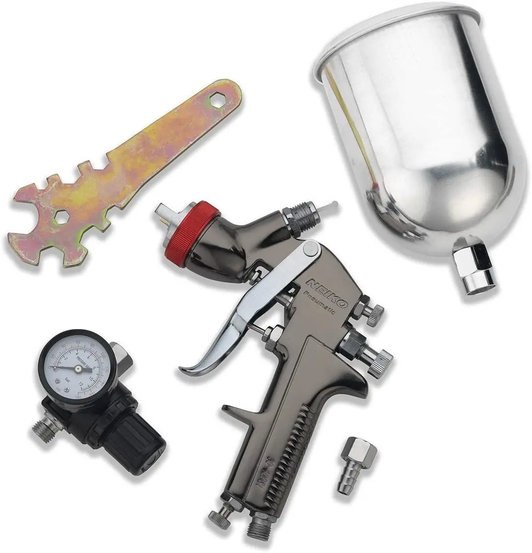 NEIKO 31216A Air Spray Paint Gun, HVLP with Gravity Feed, 2.0 MM Nozzle, 600 CC Capacity, Spray Gun Paint Sprayer for Walls, Automotive, Home Improvement - view 2