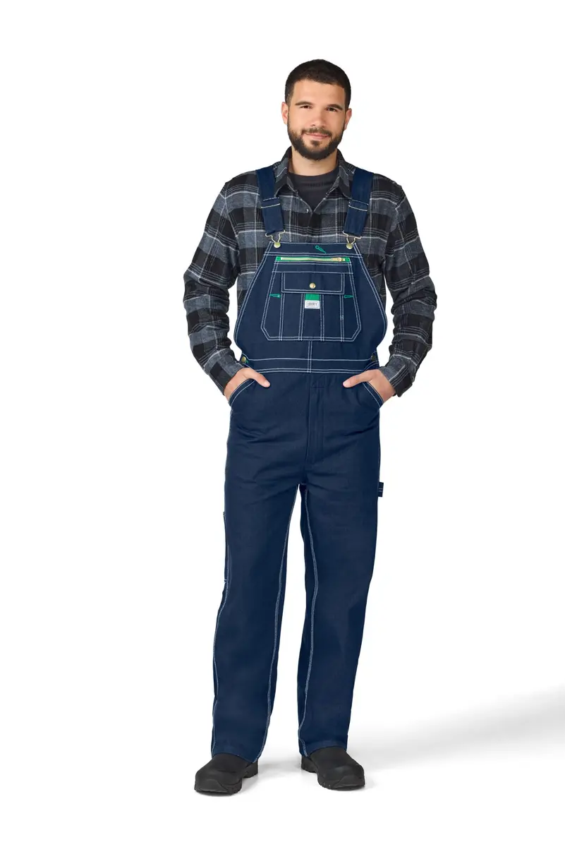 Liberty Rigid Denim Bib Overall 46W x 29L | Durable 100% Cotton Workwear - main product image