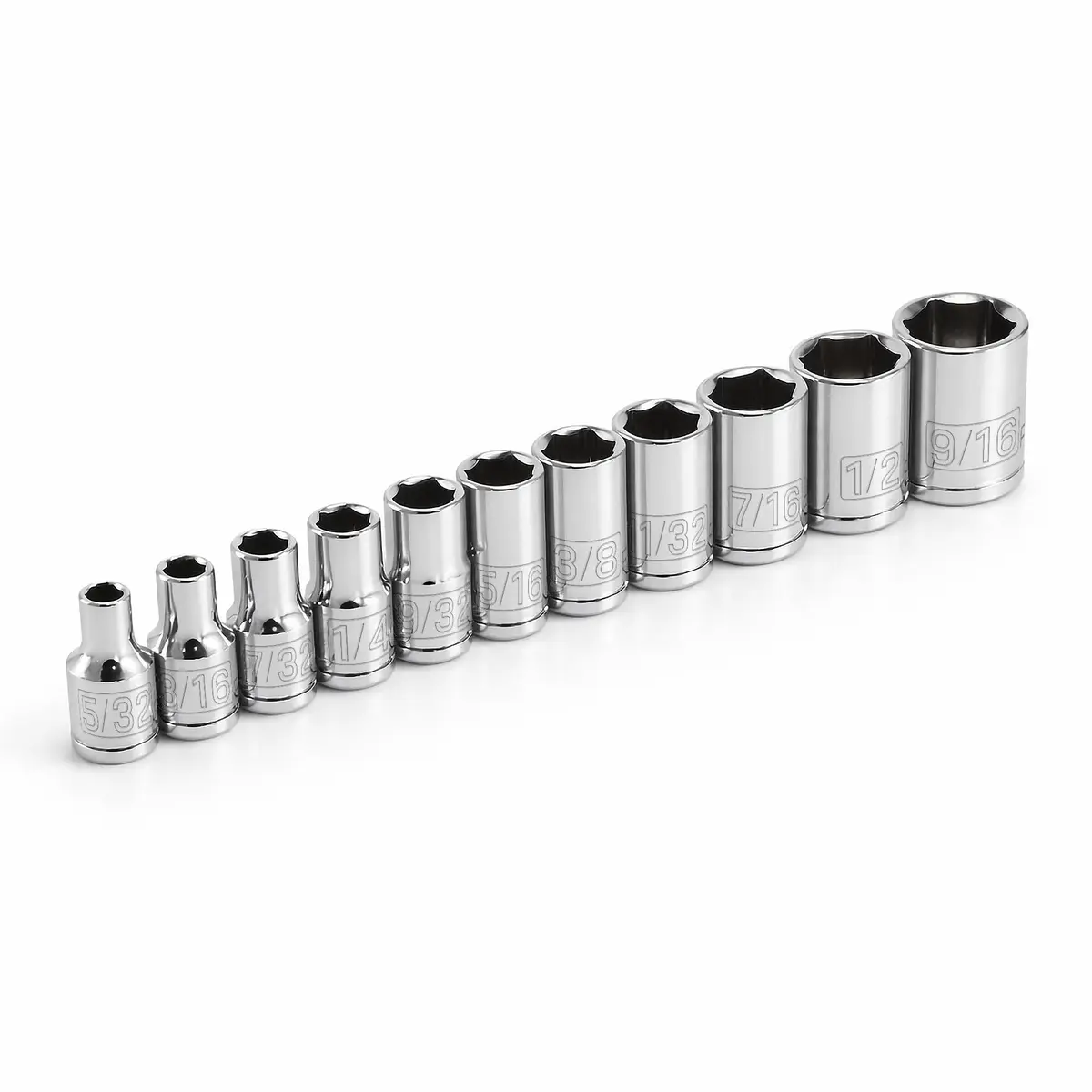 Powerbuilt 11 Piece 1/4-Inch Drive SAE Socket Set 5/32-9/16 Inch | Chrome Vanadium, Long-Lasting (70-120 chars) - main product image
