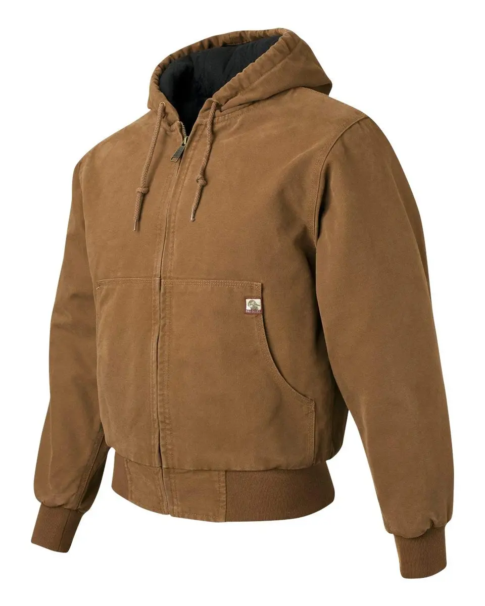 DRI Duck Cheyenne Men's Cotton Canvas Hooded Work Jacket, 5020, 2XLarge-Tall, Charcoal | Durable Cotton Canvas Workwear - view 5