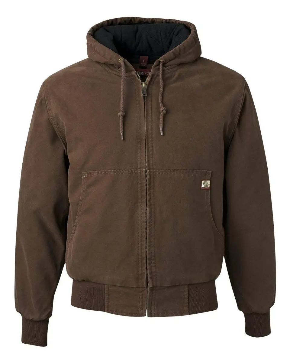 DRI Duck Cheyenne Men's Cotton Canvas Hooded Work Jacket, 5020, 2XLarge-Tall, Charcoal | Durable Cotton Canvas Workwear - main product image