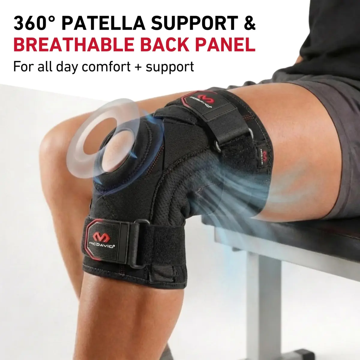 McDavid Knee Brace Support with Side Stays & Cross Straps, Black, 270g (0.6lb) | FDA Approved Orthopedic Brace for Men & Women - view 7