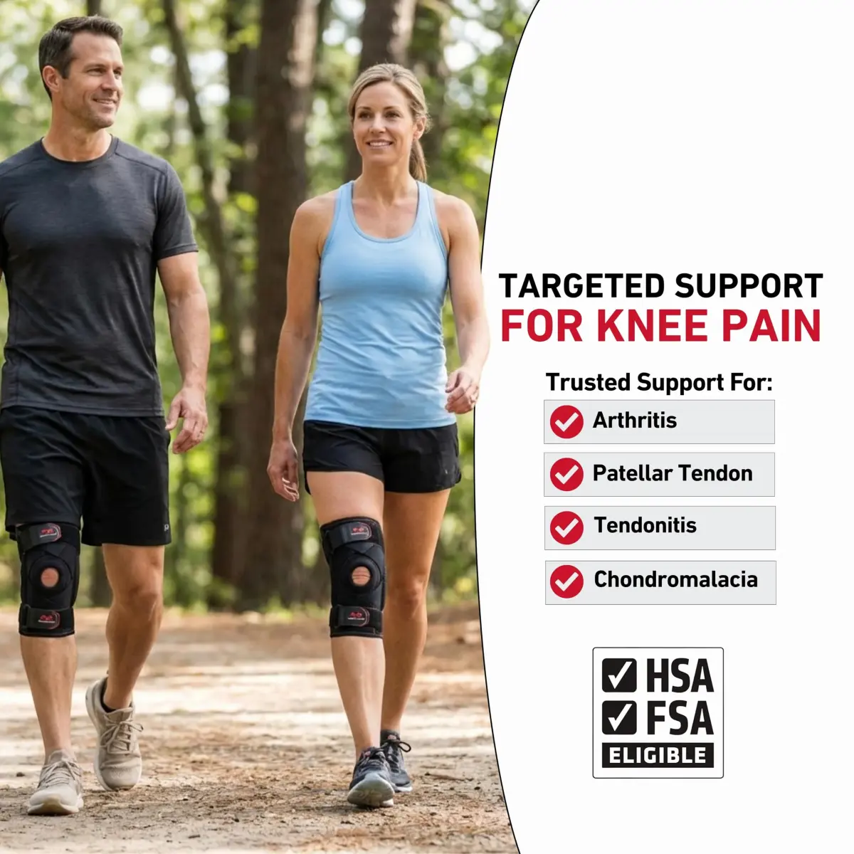 McDavid Knee Brace Support with Side Stays & Cross Straps, Black, 270g (0.6lb) | FDA Approved Orthopedic Brace for Men & Women - view 2