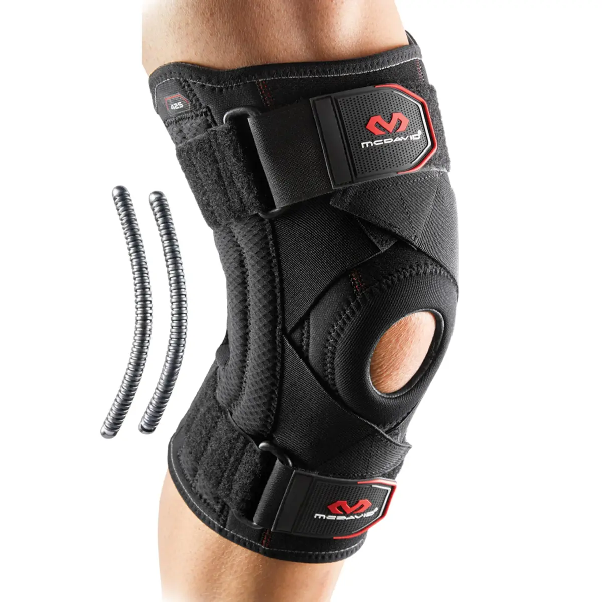 McDavid Ligament Knee Support with Side Stays & Cross Straps, Black Small | FDA Approved Orthopedic Brace - main product image