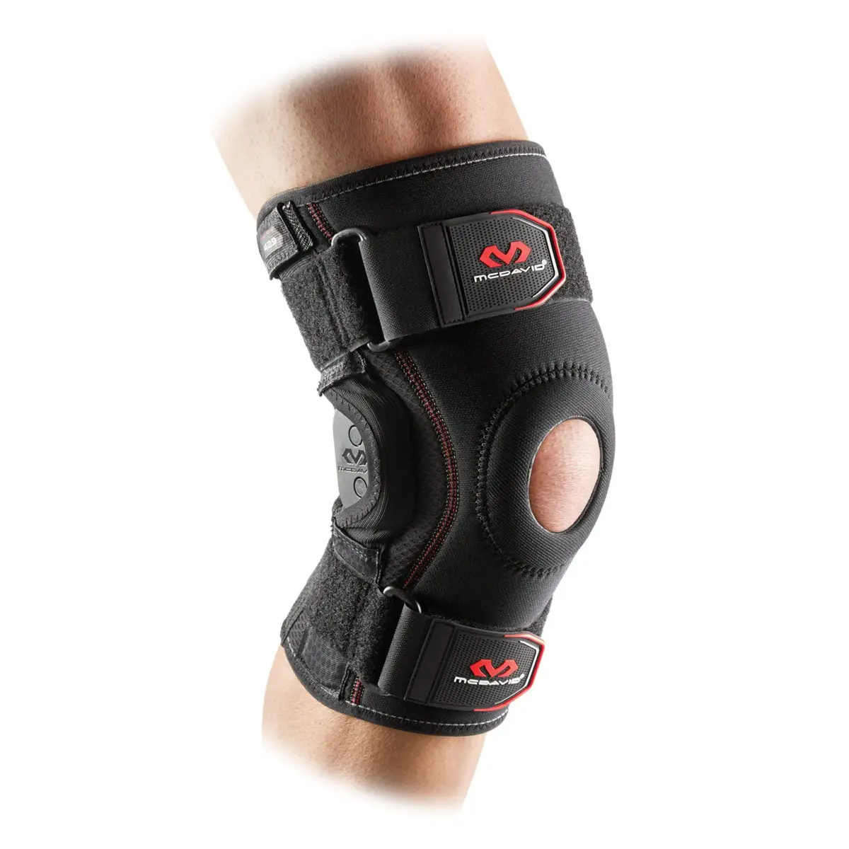 McDavid Maximum Support Knee Brace with Polycentric Hinges & Cross Straps, Black, Large | FDA Approved Orthopedic Brace for Athletes - main product image