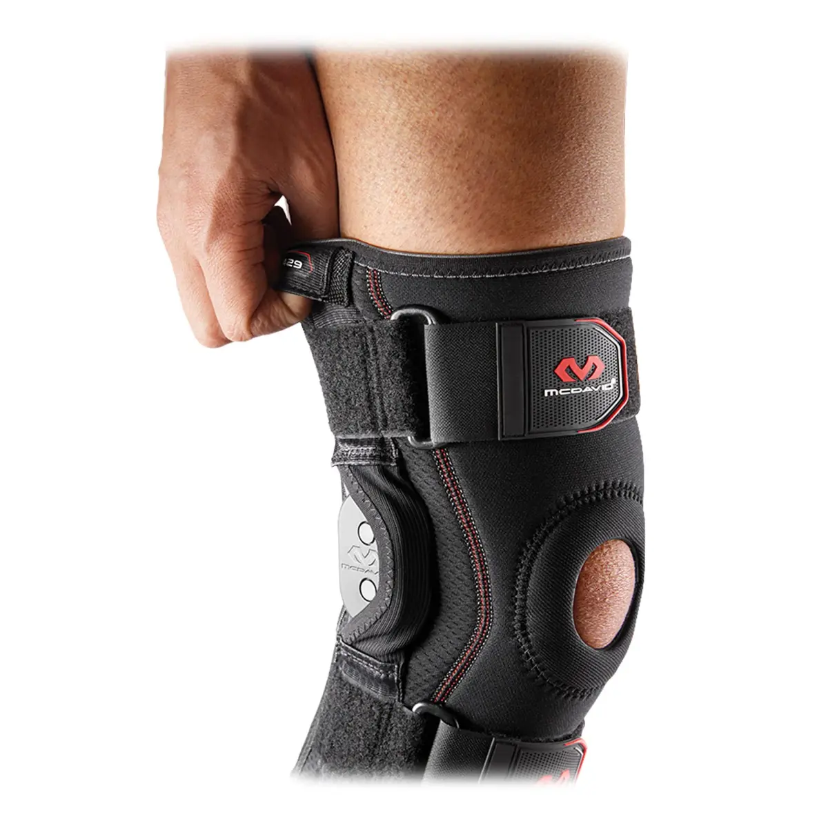 McDavid Maximum Support Knee Brace with Polycentric Hinges & Cross Straps, Black, Large | FDA Approved Orthopedic Brace for Athletes - view 2