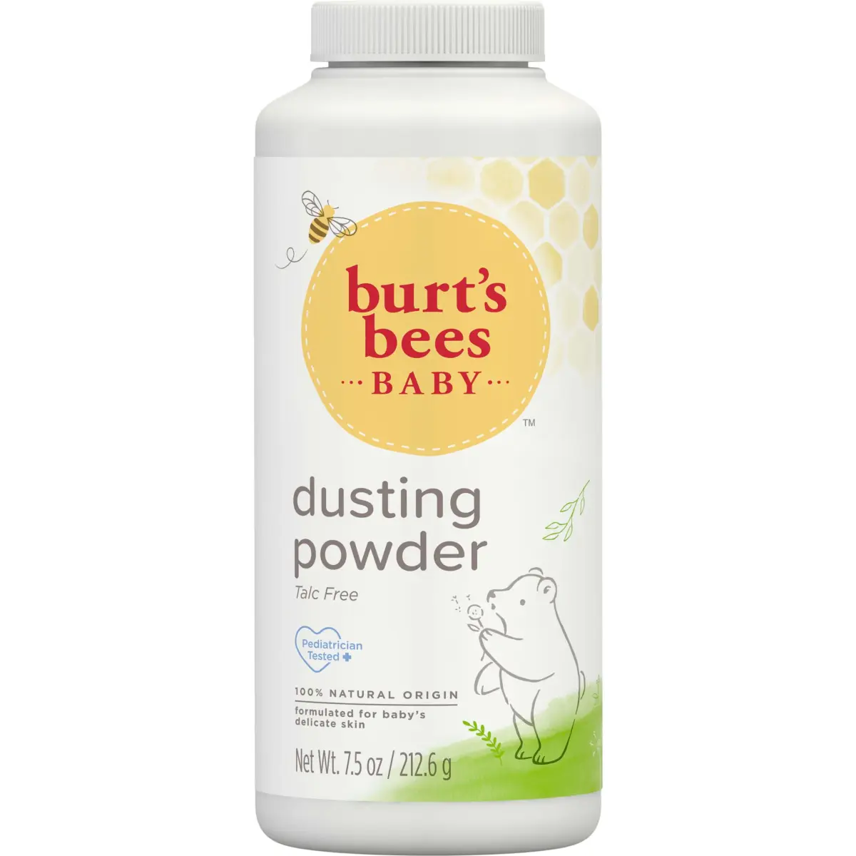 Burt's Bees Baby Dusting Powder, Talc-Free, 7.5 oz (212 g) | 100% Natural Origin Cornstarch Formula - main product image