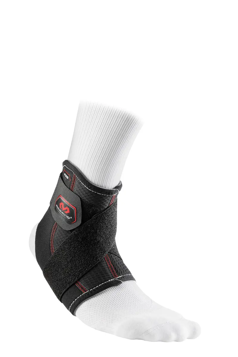 McDavid Ankle Support With Strap (Black, Medium) | Ankle Brace for Injury Prevention & Recovery - main product image