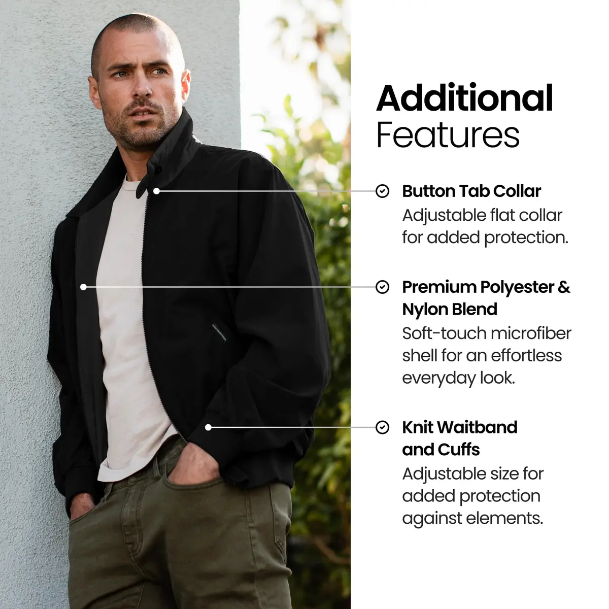 Weatherproof Men's Golf Jacket Water-Resistant Lightweight Windbreaker | All-Weather Golf Outerwear (70-120 chars) - view 5