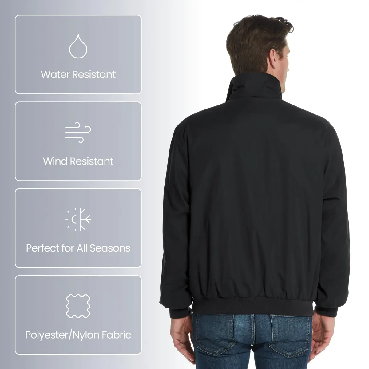 Weatherproof Men's Golf Jacket Water-Resistant Lightweight Windbreaker | All-Weather Golf Outerwear (70-120 chars) - view 2