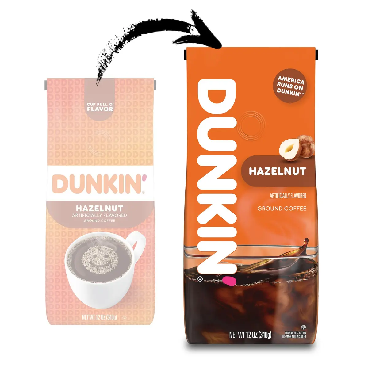 Dunkin' Hazelnut Ground Coffee 12 oz | Medium Roast, Artificial Hazelnut Flavor, Kosher Certified - view 4