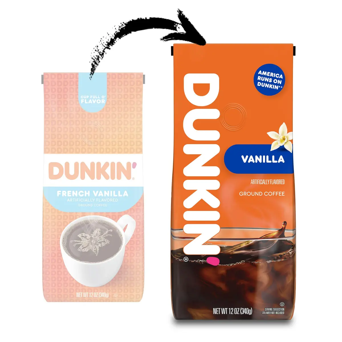 Dunkin' Donuts French Vanilla Ground Coffee 340g (12 Oz) | Medium Roast with Smooth Vanilla Flavor - view 5