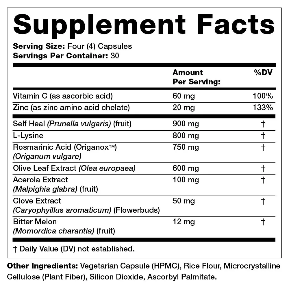 Olympian Labs Herp-eeze Next Generation Immune Support Capsules 120 Count (120 Count) - view 3