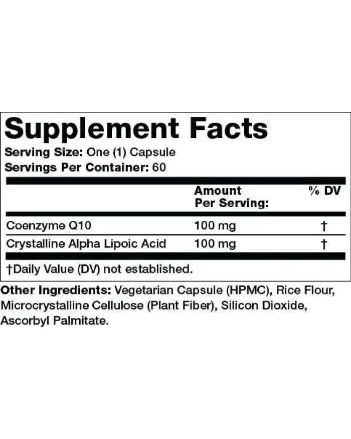 Olympian Labs Alpha Lipoic CoQ10 200 mg Capsules - view 3