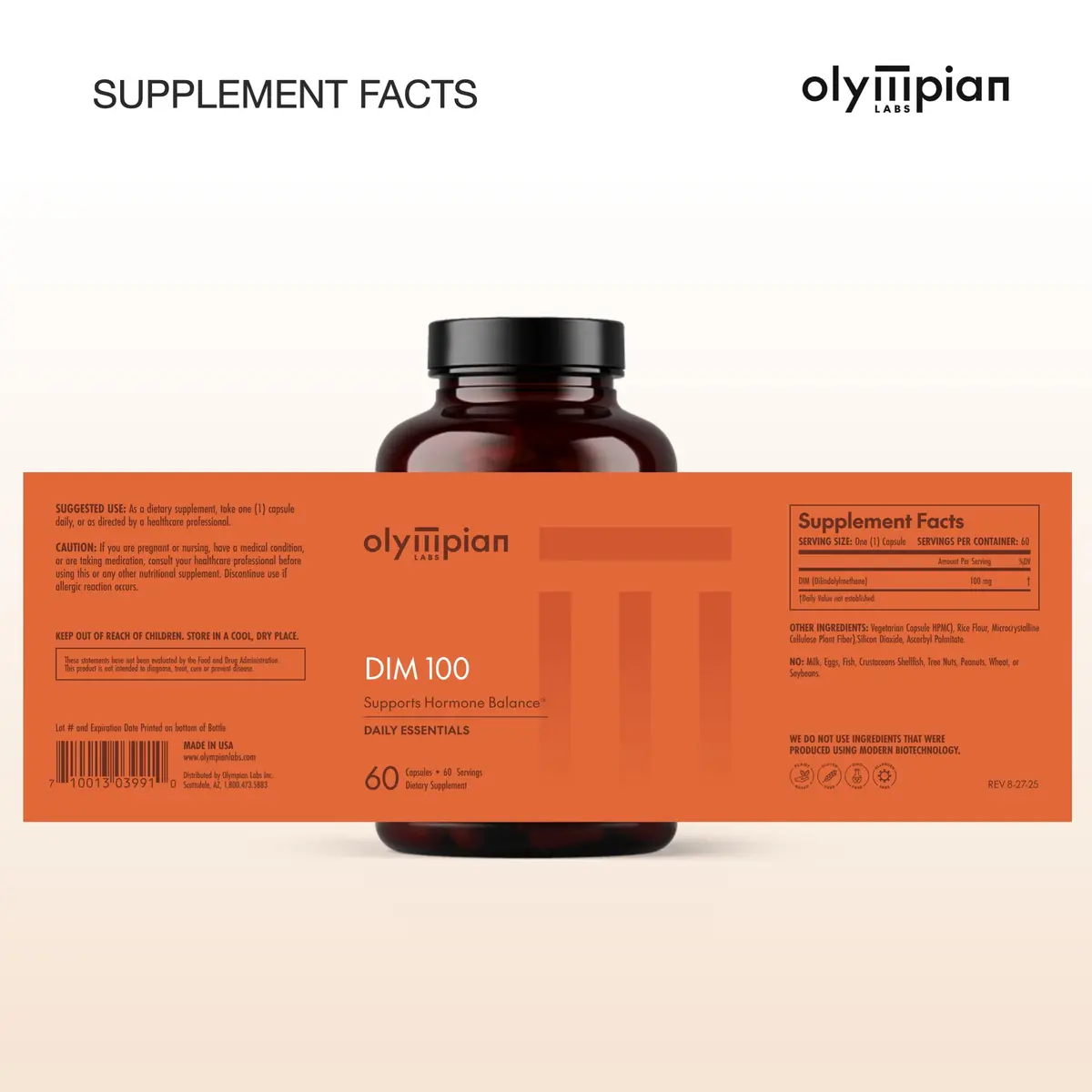 Olympian Labs DIM Supplement 100mg | Hormonal Balance & Detox Support (110 chars) - view 4