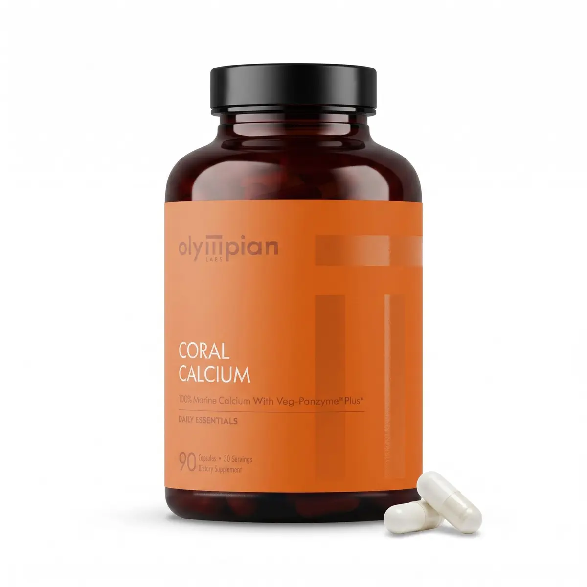 Olympian Labs Coral Calcium 1000mg Capsules Supporting Healthy Bones & pH Balance, 90 Count - main product image