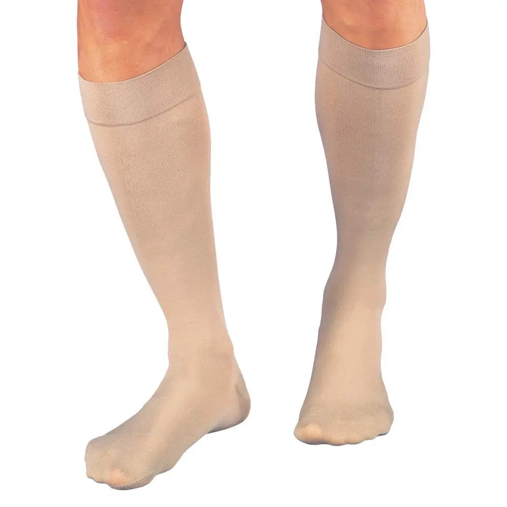 JOBST Relief Knee High Graduated Compression Socks 20-30mmHg | Comfortable Unisex Design, Beige, Medium - main product image