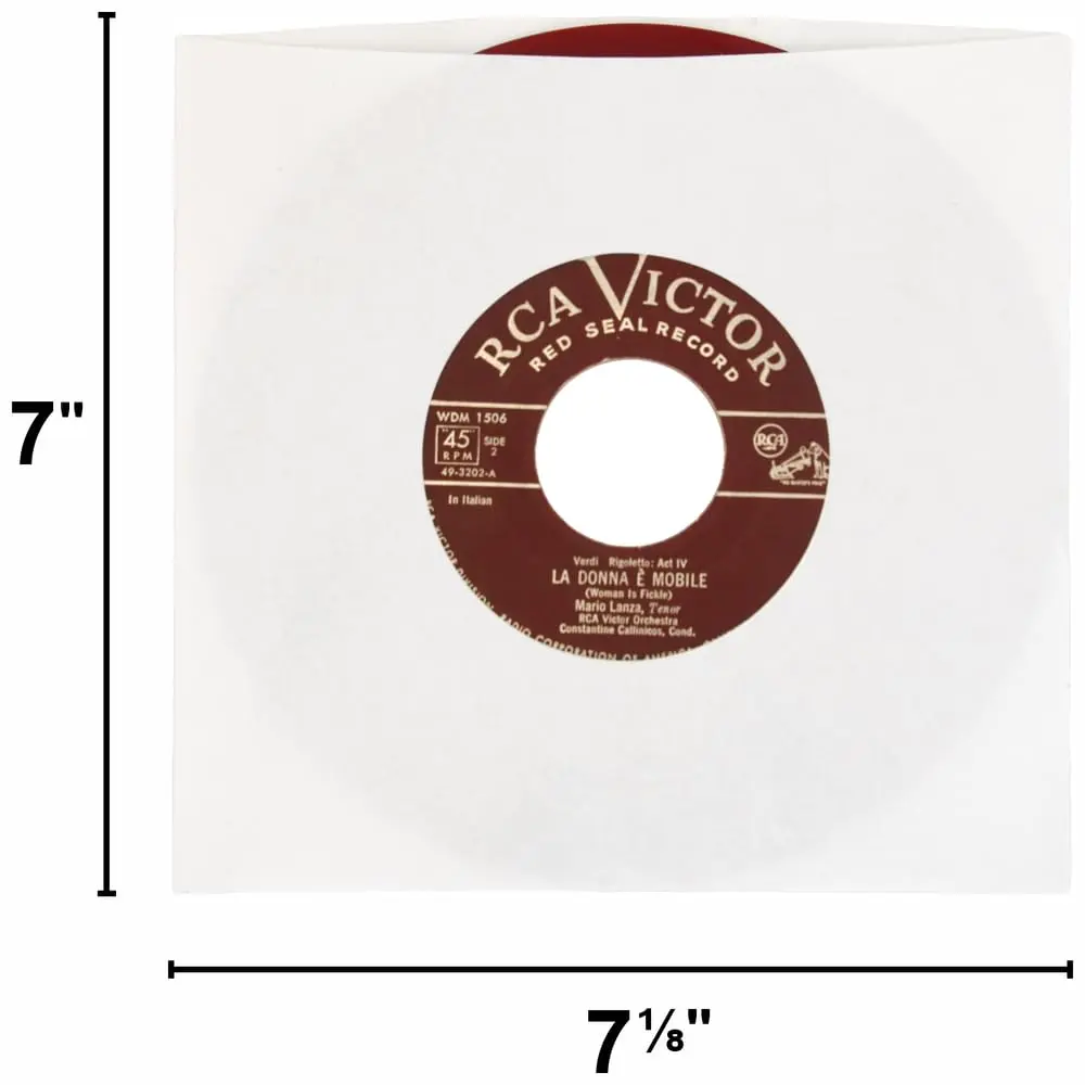 Square Deal Recordings & Supplies 7 Inch Vinyl Record Sleeves Heavyweight Acid-Free Paper | Archival Quality - view 7
