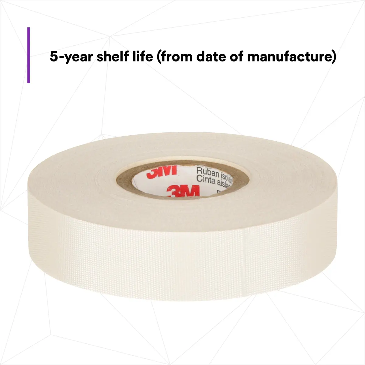 3M Glass Cloth Electrical Tape 27, 3/4 in x 66 ft | High-Temperature Insulation Tape - view 5
