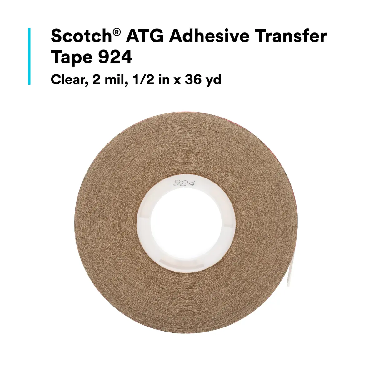 3M Scotch ATG Adhesive Transfer Tape 924 Clear 1/2 in x 36 yd (12.7 mm x 32.9 m) | Permanent Bond for Crafts & Displays - view 7