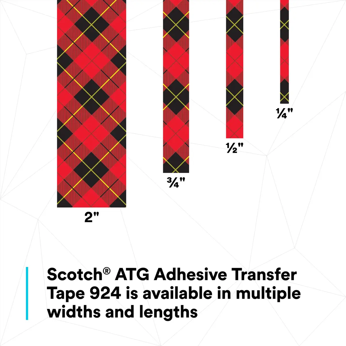 3M Scotch ATG Adhesive Transfer Tape 924 Clear 1/4 in x 36 yd (6.35mm x 32.9m) | Permanent Bonding for Crafts & Displays - view 6