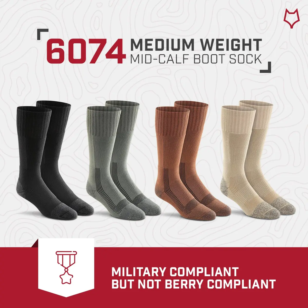 FOX RIVER Military Tactical Boot Socks | Mid-Calf | Wick Dry | Shock Absorption | Army Colors | X-Large - view 4