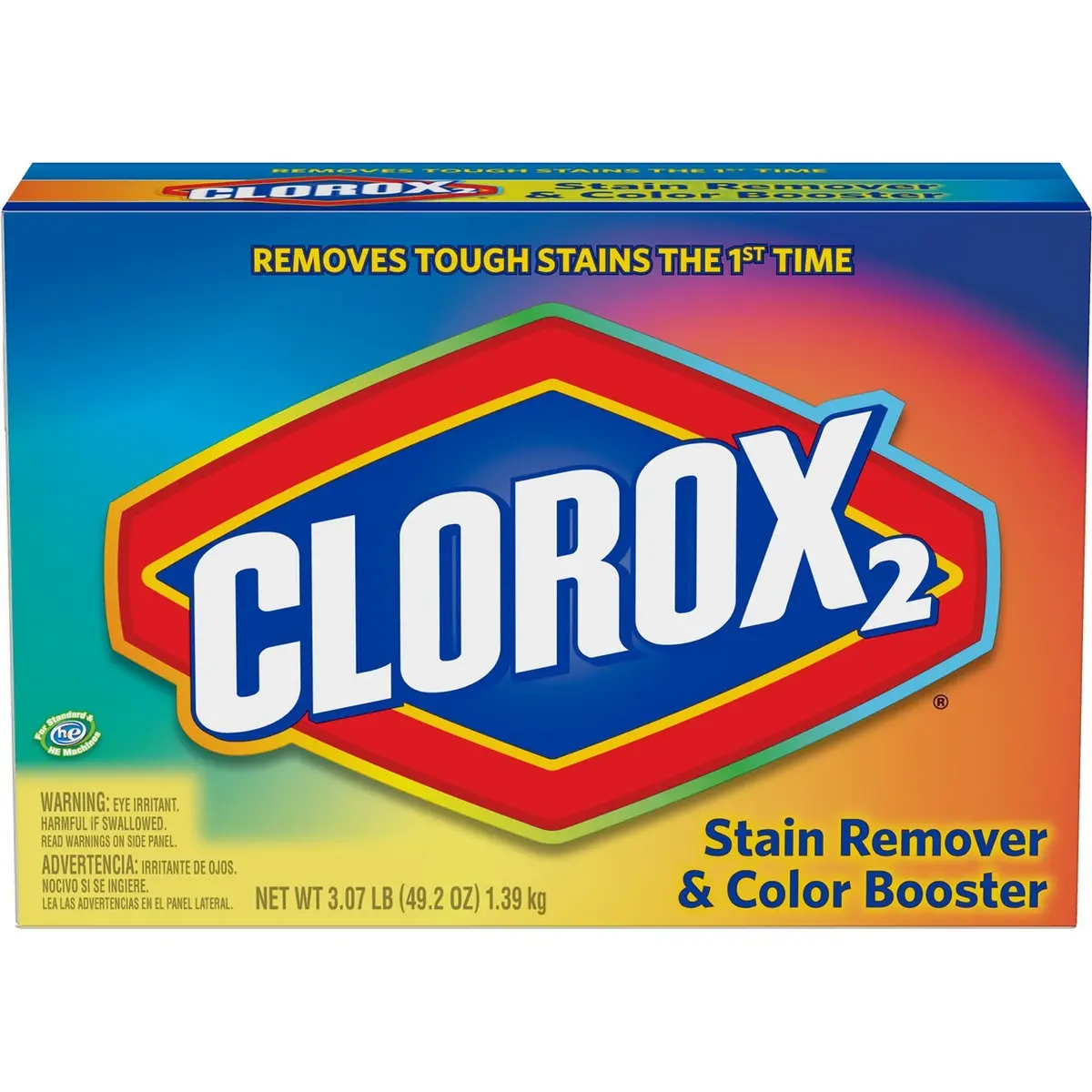 Clorox Laundry Stain Remover and Color Booster Powder 49.2 Oz | Brightens & Removes Tough Stains - main product image