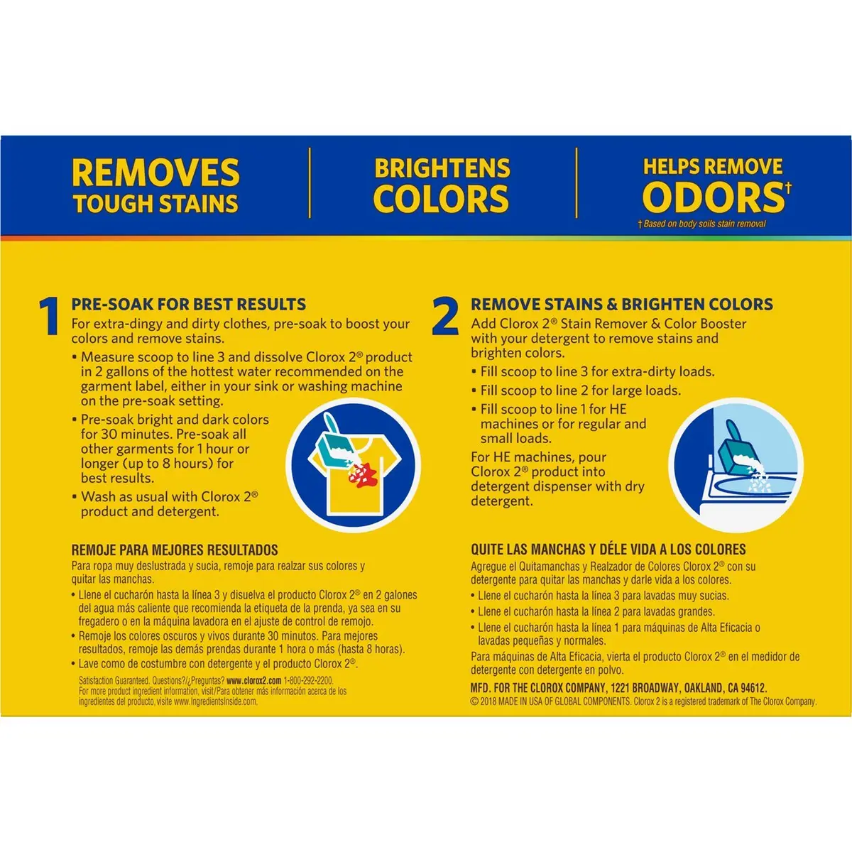Clorox Laundry Stain Remover and Color Booster Powder 49.2 Oz | Brightens & Removes Tough Stains - view 2