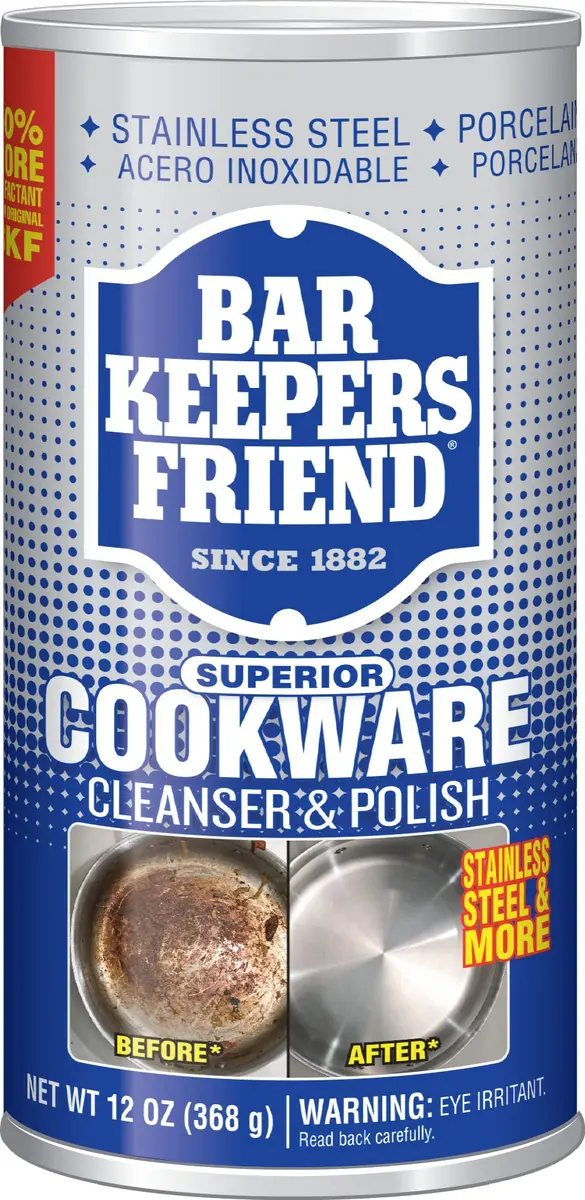 Bar Keepers Friend Superior Cookware Cleanser & Polish 340g (12 oz) | Cleans Tough Grease, Rust, and Stains - main product image