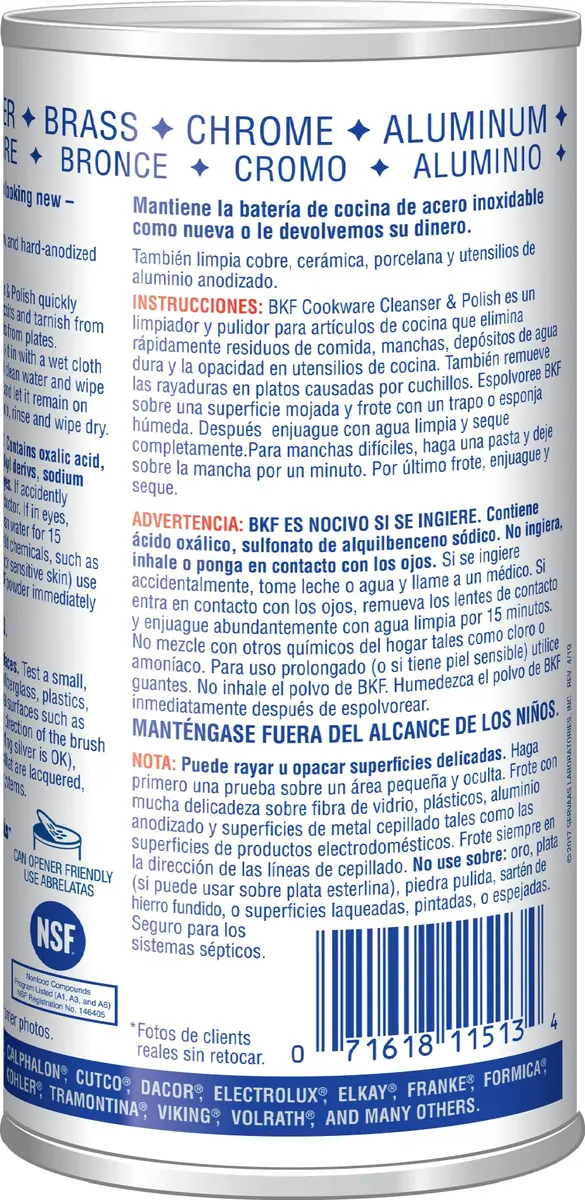 Bar Keepers Friend Superior Cookware Cleanser & Polish 340g (12 oz) | Cleans Tough Grease, Rust, and Stains - view 3