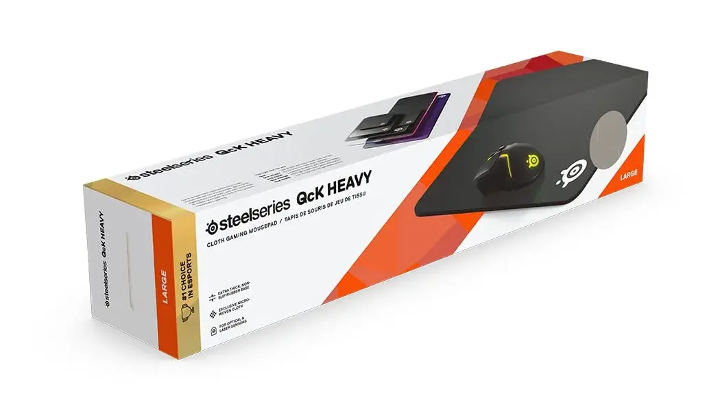 SteelSeries QcK XXL Gaming Mouse Pad - Black, Large, Heavy | Full Desk Coverage for Peak Tracking - view 4