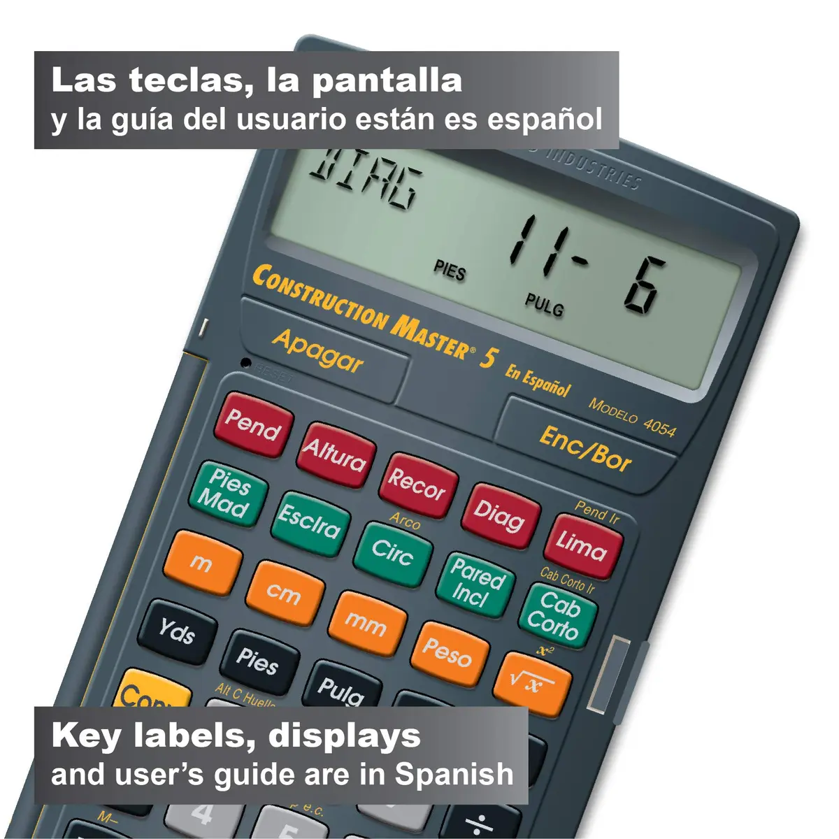 Calculated Industries Construction Master 5 en Espanol | Spanish Construction Calculator - view 2