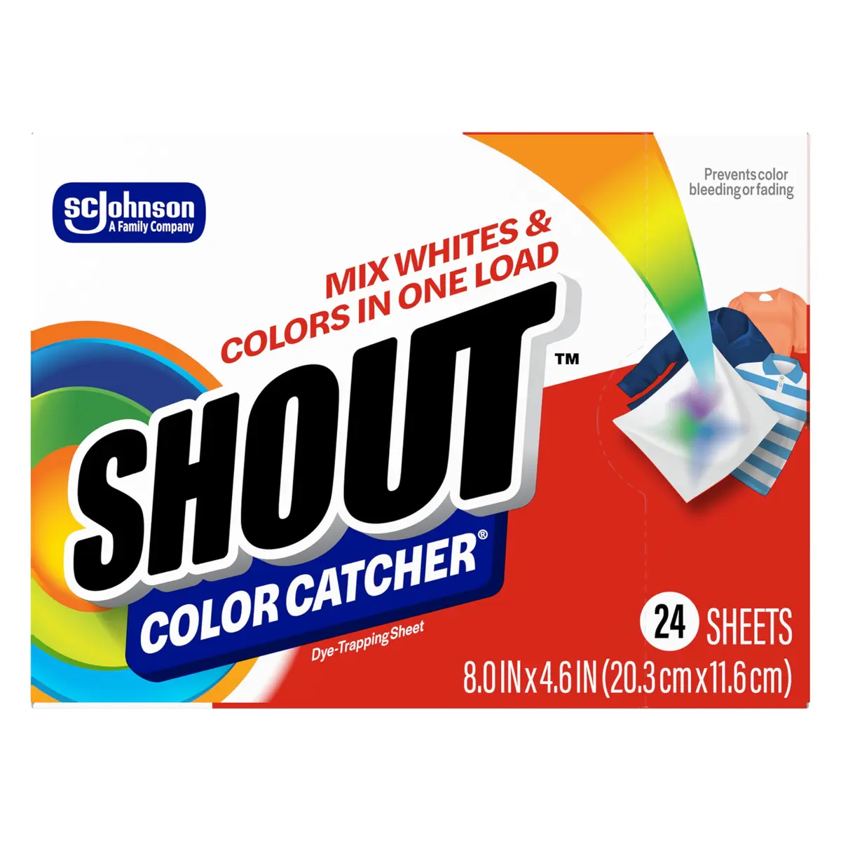 Shout Color Catcher Dye-Trapping Sheets 24 Count | Prevents Color Bleeding & Fading - main product image