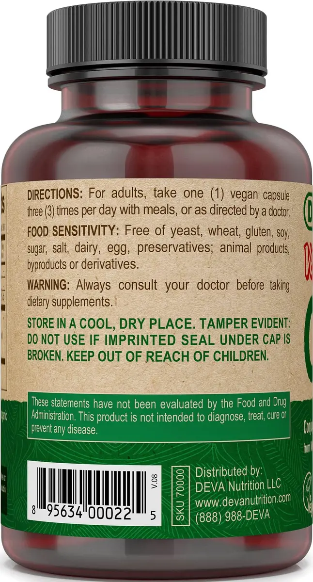 DEVA Vegan Vitamins Conjugated Linoleic Acid (CLA) 90 Capsules | Non-GMO Safflower Oil - view 3