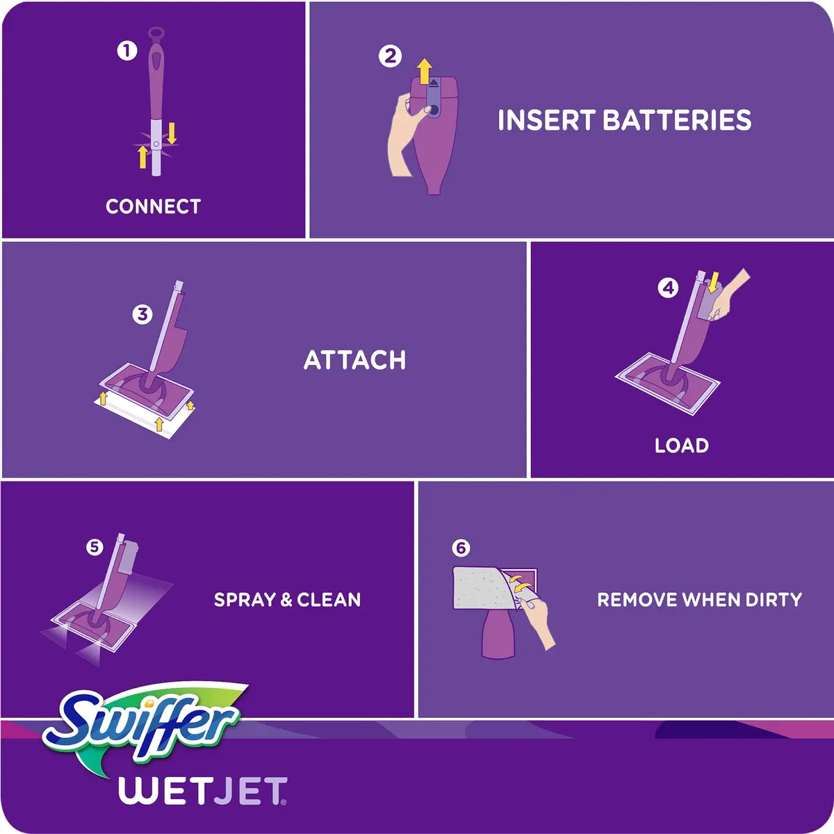Swiffer WetJet Hardwood Floor Cleaner Pads 12 Count | Absorbs Dirt & Grime - view 6