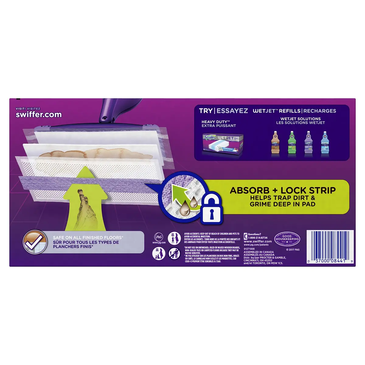 Swiffer WetJet Hardwood Floor Cleaner Pads 12 Count | Absorbs Dirt & Grime - view 2