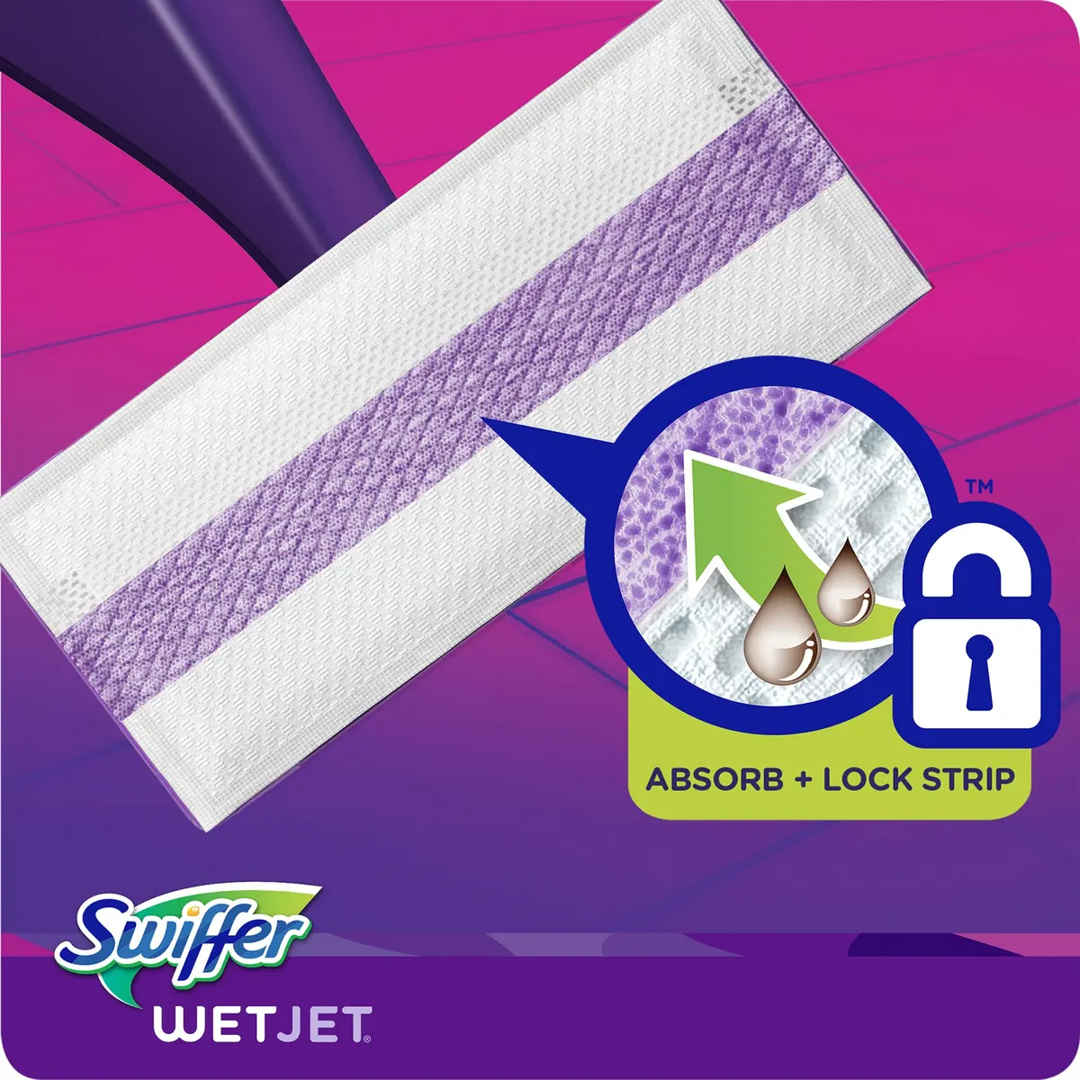 Swiffer WetJet Hardwood Floor Cleaner Pads 12 Count | Absorbs Dirt & Grime - view 4