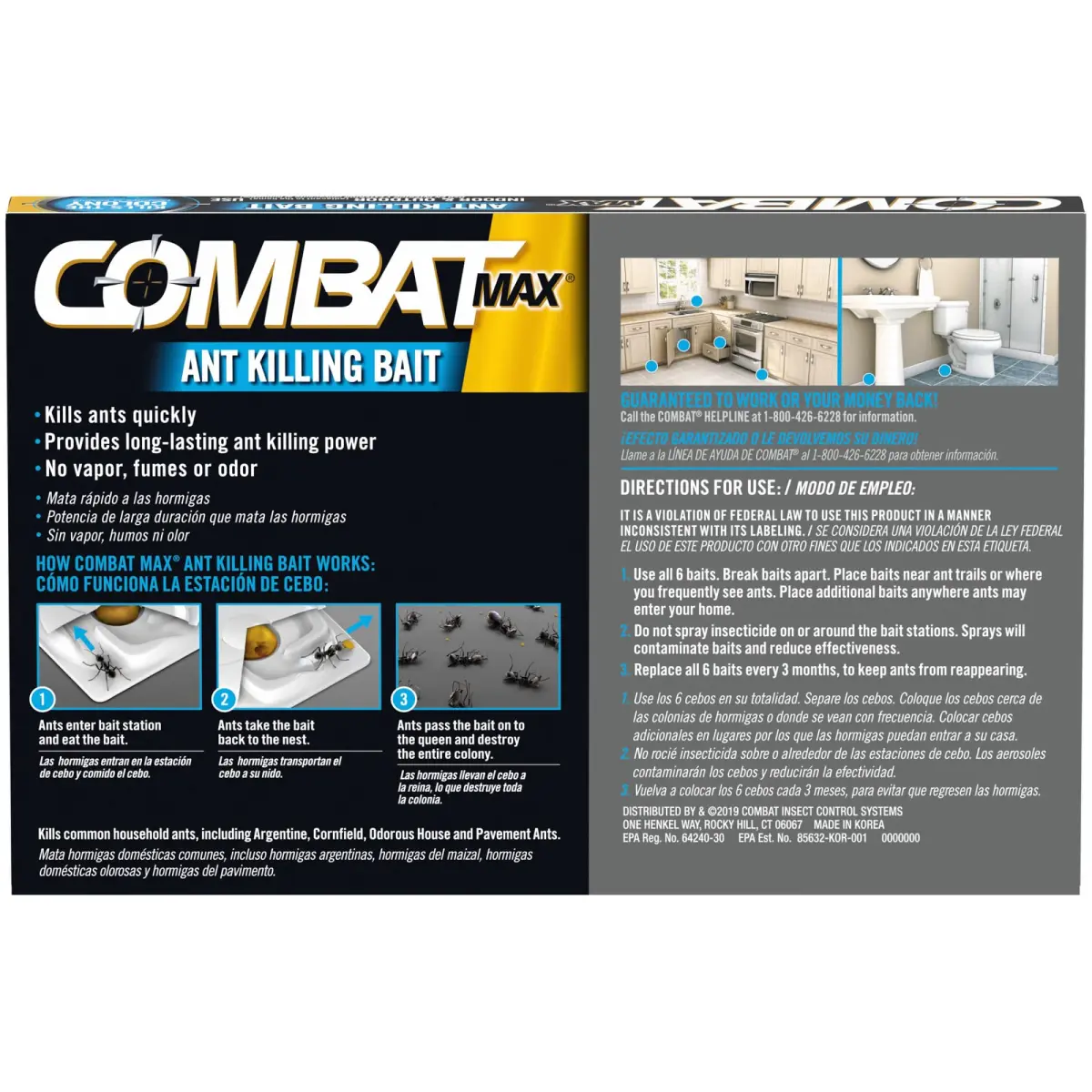 Combat Max Ant Killing Bait Stations, 6 Count | Targets Queen, Larvae & Entire Colony - view 6
