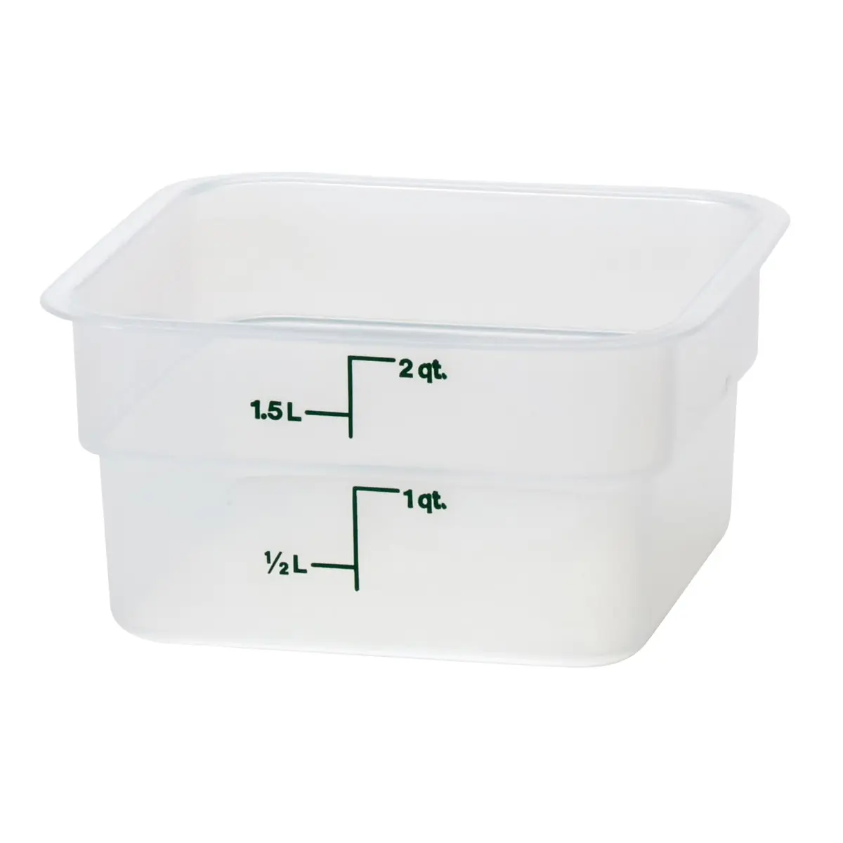 Cambro Classic Series Square Food Storage Container 1.9L (2 QT) | Airtight Polypropylene for Kitchen Pantry - main product image
