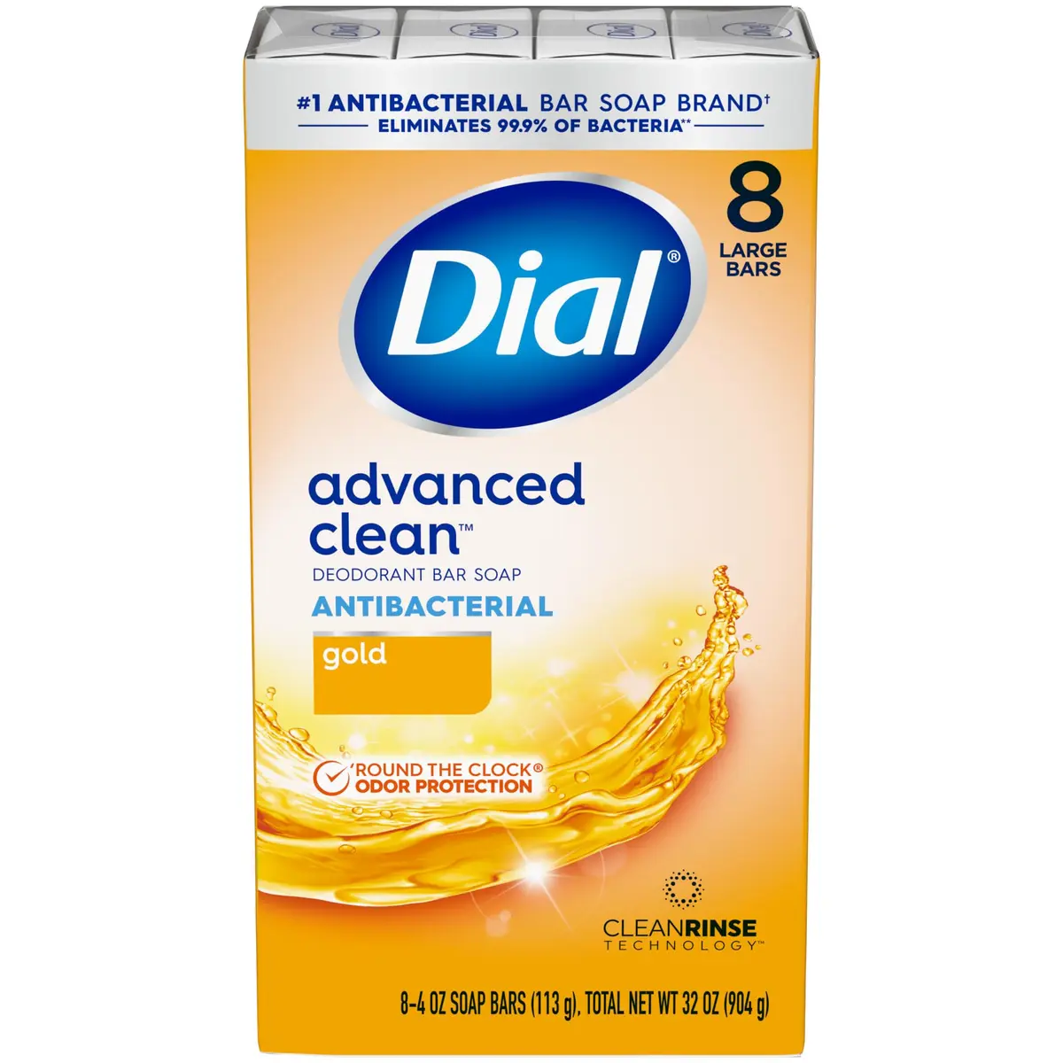 Dial Antibacterial Deodorant Bar Soap, Gold, 4 Oz | Deep Clean & Odor Protection - main product image