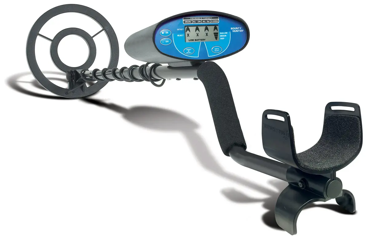 Bounty Hunter Quick Silver Metal Detector with Pinpointer | 8" Waterproof Coil, LCD Display, 1.9 lbs - view 2